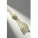 Beads 2 threads "Winter" Knot, Milk color, l = 80, beads No. 6 - 14