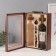 Casket wood, glass for 2 bottles "duo" 3 objects 10.5x25x36.5 cm