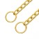 Collar - Metallic a single strain, 55 cm, wire thickness 2.5 mm, golden