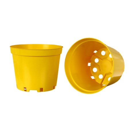 Pot for seedlings, 5 l, d = 22 cm, h = 18 cm, yellow, greengo-4
