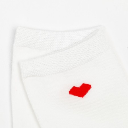 Women's socks "Red Heart", white color, rr 36-40-2