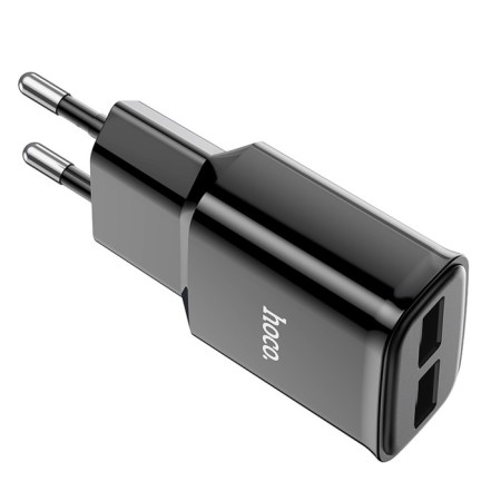 Network charger Hoco C88A, 2 USB, 2.4 A, black-3