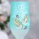 Set of wedding glasses "Council yes love", 200 ml, turquoise