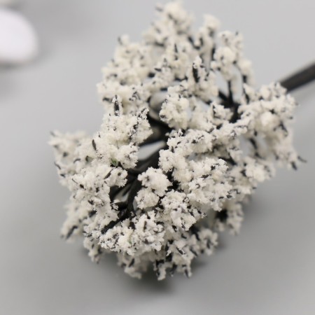 Artificial plant for creativity plastic "Snow tree" 8 cm-3
