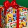 Glossy packaging paper, "Happy Birthday", Blue Tractor, 70x100 cm