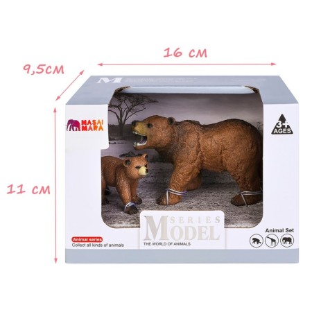 Набор фигурок «Мир диких животных: семья бурых медведей», 2 фигурки-7