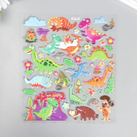 Plastic sticker "Era of dinosaurs" mix 25x17.5 cm-1
