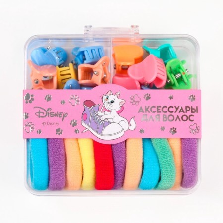 Gift set, hair gum 10 pcs, hairpin crab 10 pcs, cats aristocrats-5