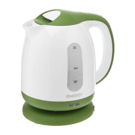 Electric kettle Energy E-293, plastic, 1.7 l, 2200 watts, white-green