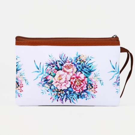 Lightning cosmetic bag, external pocket, white color-1