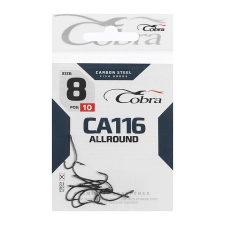 Cobra Allround hooks, series CA116, No. 8, 10 pcs.