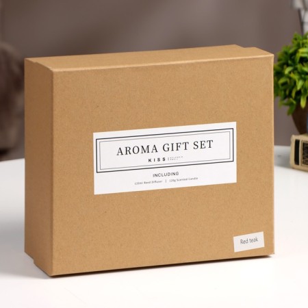 Gift set: diffuser 120 ml, aromatic candle, 120 grams, red pomelo-9