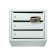 Mailing box multi -sectional, 3 sections, with the back wall, gray, Mix door