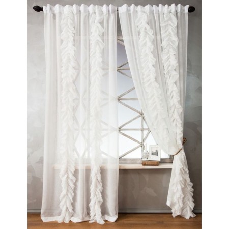 Set of curtains "Ivi", white
