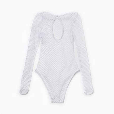 Female Separate swimsuit with minaku mesh color white, rr 48-10