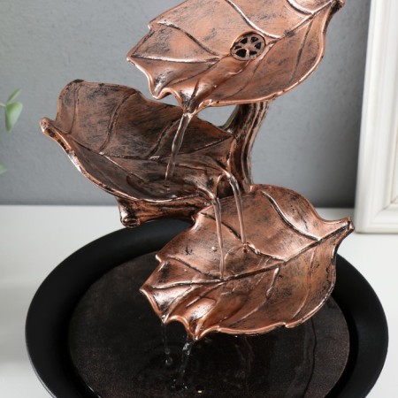 The desktop fountain from the Bronze Lotuses network 21.5x21.5x27 cm-4