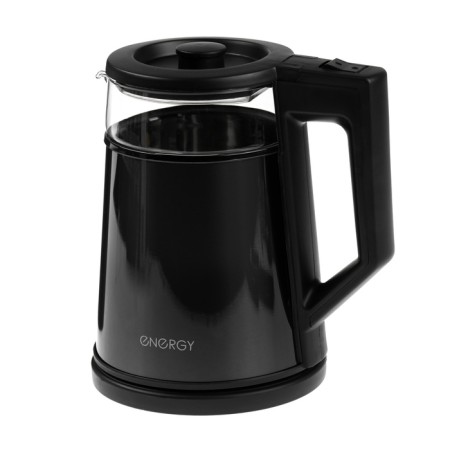 Electric kettle Energy E-200, Metal, Glass Sobe, 1.2 L, 1350 W, Gray-1
