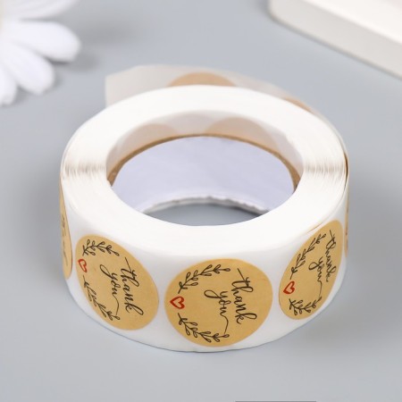 Stick Paper "Craft. Gratitude" d = 2.5 cm 500 pcs in a roll 3x6.5x6.5 cm-1