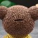 The piggy bank "Bear in a jacket with heart" brown, bronze, 19 cm