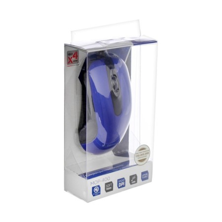 Mouse Gembird Mop-400, wired, optical, silent, 1000 dpi, USB, black and blue-8