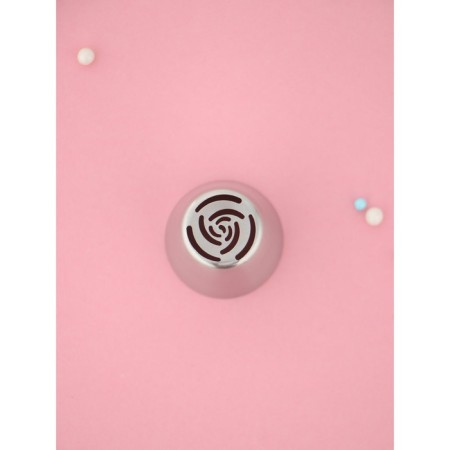 Konfinetta confectionery nozzle “Rose 10 petals”, d = 3.7 cm, output d = 2 cm, stainless steel-1