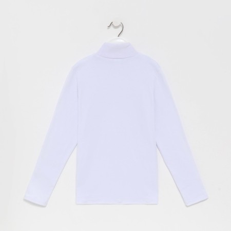 Baby turtleneck, white color, height 146 cm-6