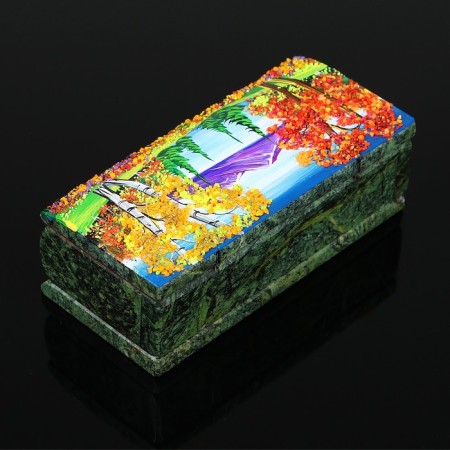 Casket "Autumn" 15x7x5.5 cm, stone baby, coil-3