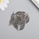 Decor for creativity Metal "Sheet" silver 2.7x1.1 cm