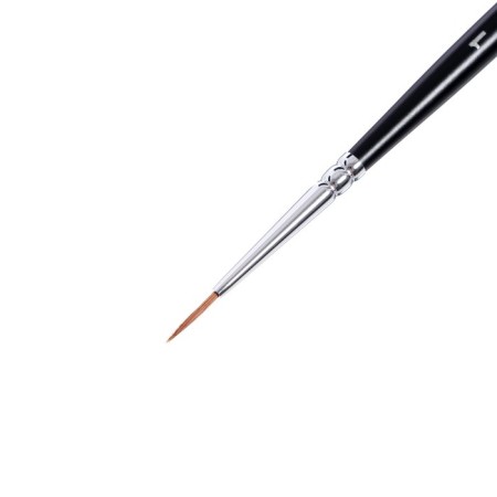 Brush of columns Round, RUBLOFF series 1015 No. 1, short handle, black matte/white clip-1