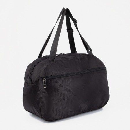 Road bag with lightning, external pockets, adjustable handles, black color
