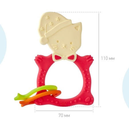 Silicone teething meow teether, university, mix color-4