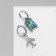 Emall Emall "keychain" plane and suitcase, blue color in silver