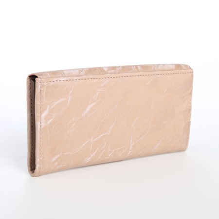 Women's wallet on magnet, beige color-1