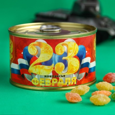 Monpensier "23", Caramel Lollice in a tin bank, 140 g