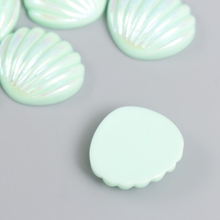 Decor for creativity plastic "Broke with mother of pearl" pistachio 1.8x2 cm-1