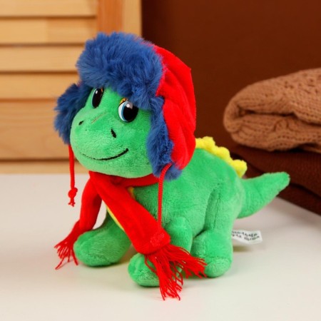 Soft toy "Dragon", in a hat-earmelon, 15 cm, green color-2