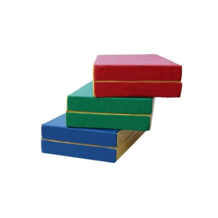 Mat 100 x 100 x 10 cm, folding, red/yellow