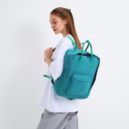 Backpack School Textile Nazamok, 38x27x13 cm, green color-5