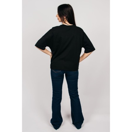 Female T -shirt, size 54, black color-1