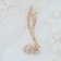 Brooch "Nota", white color in gold