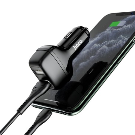 Hoco Z36, 2 USB, 2.4 A, black car-4