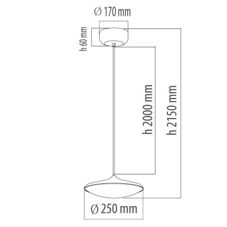 Peregrine lamp, size 25x215x25 cm, 10W 1xLED IP 20-8