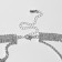 Set 2 objects: earrings, chocker "ice" 5 rows, white color in silver, 44.5 cm