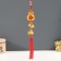 Plastic suspension, textiles "gold money bags" 3x4.5x38 cm
