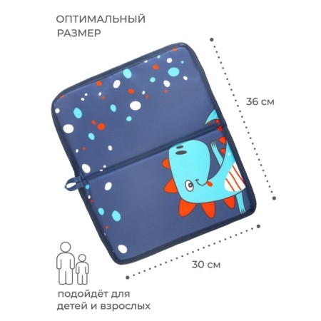 Garbage rug, dinosaur, 30x36 cm, for retraining, blue-8