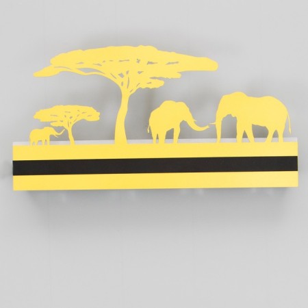 Sconces "Elephants" LED 4000K 12W gold 38x20x4cm-1