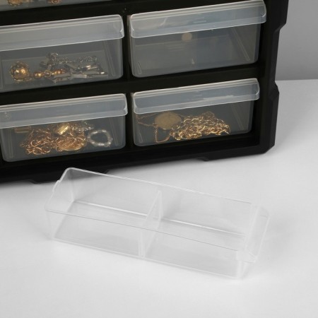 Organizer Universal "Box" 39 seats, plastic, 38.5 × 16 × 47.5 cm, black color-7