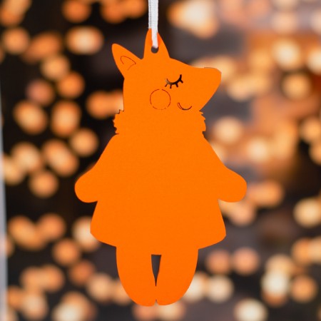 Christmas tree decoration "Fox", MDF, 6.5x10.5 cm-3