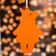 Christmas tree decoration "Fox", MDF, 6.5x10.5 cm