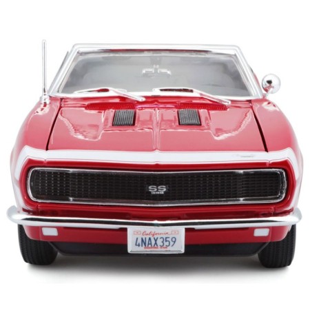 MASTO DIE-CAST 1967 Chevrolet Camaro SS 396 Convertible, 1:18, Red color-1
